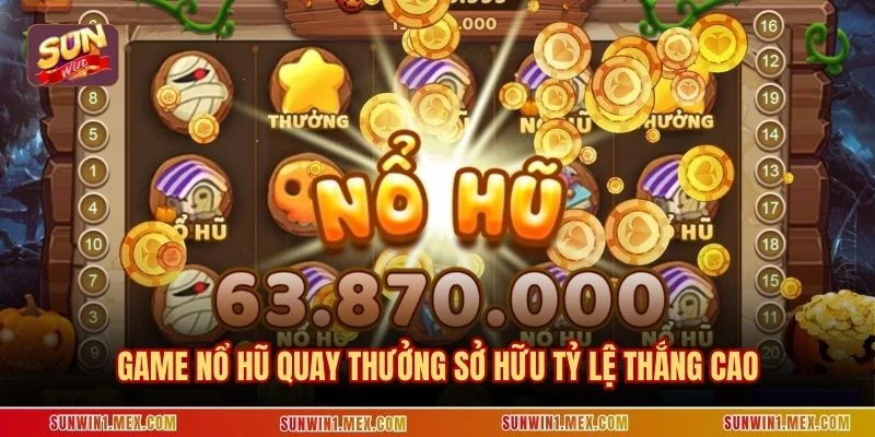 Game nổ hũ quay thưởng sở hữu tỷ lệ thắng cao